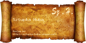 Sztupka Huba névjegykártya